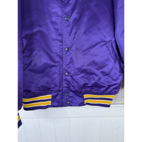 VTG Washington Huskies Satin Jacket Mens L Made In USA Front Back Spell Out READ - Picture 6 of 16